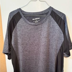 real essentials grey and black spandex mens size XL